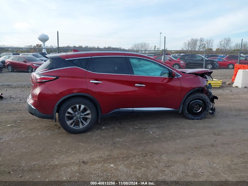 2017 Nissan Murano Sl VIN: 5N1AZ2MH5HN163436 Lot: 40813258