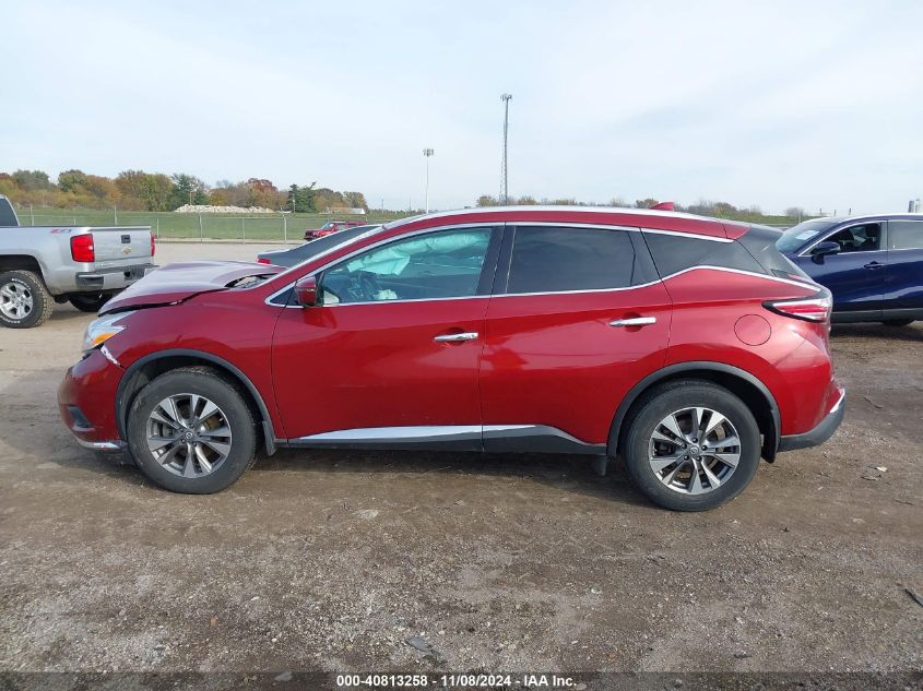 2017 Nissan Murano Sl VIN: 5N1AZ2MH5HN163436 Lot: 40813258