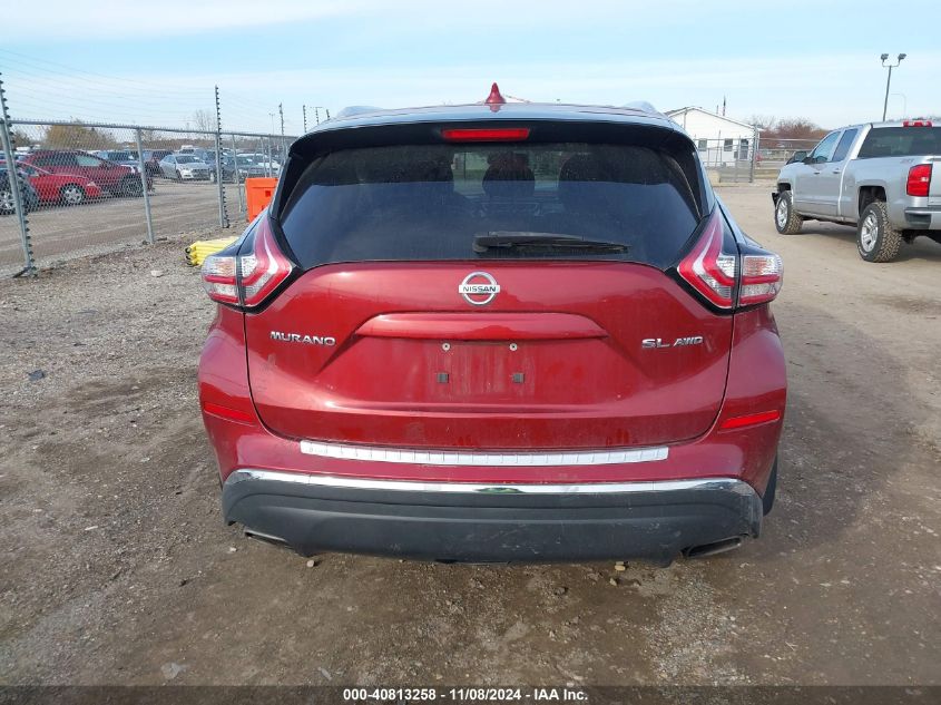 2017 Nissan Murano Sl VIN: 5N1AZ2MH5HN163436 Lot: 40813258