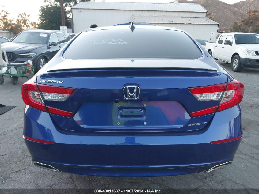 2022 Honda Accord Sport VIN: 1HGCV1F36NA075505 Lot: 40813637