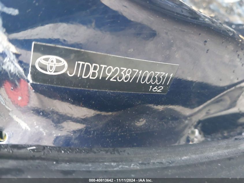 2007 Toyota Yaris S VIN: JTDBT923871003311 Lot: 40813642