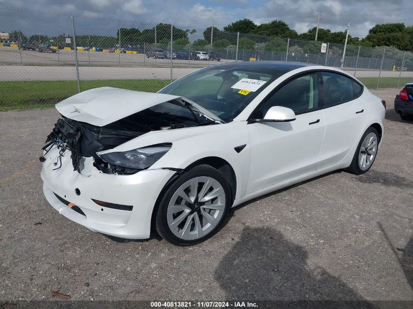 VIN 5YJ3E1EA2MF990842 2021 Tesla Model 3, Standard... no.2