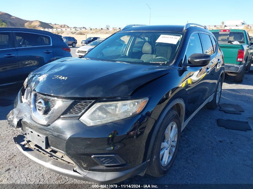 2015 Nissan Rogue Sv VIN: KNMAT2MT4FP517636 Lot: 40813979