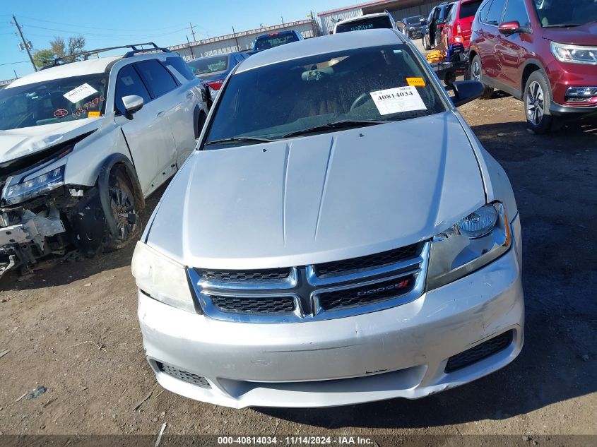 2012 Dodge Avenger Se VIN: 1C3CDZAB5CN274702 Lot: 40814034