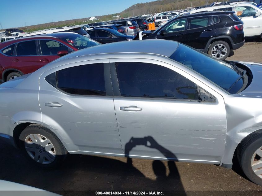 2012 Dodge Avenger Se VIN: 1C3CDZAB5CN274702 Lot: 40814034