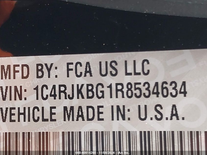 2024 Jeep Grand Cherokee L Limited 4X4 VIN: 1C4RJKBG1R8534634 Lot: 40814260