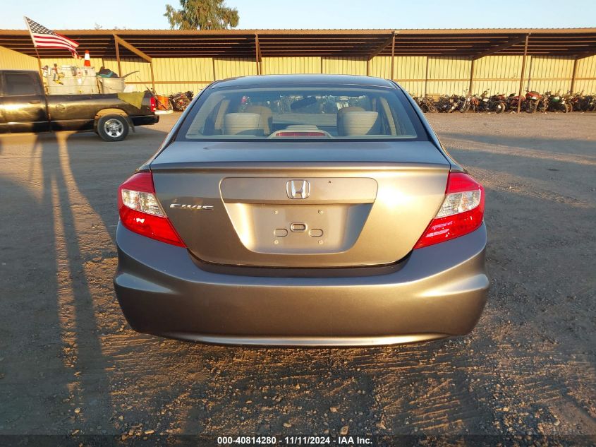 2012 Honda Civic Lx VIN: 19XFB2F5XCE350363 Lot: 40814280