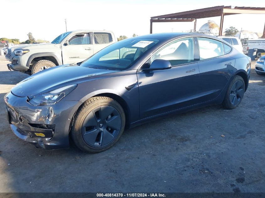 VIN 5YJ3E1EBXNF170518 2022 Tesla Model 3, Long Rang... no.2