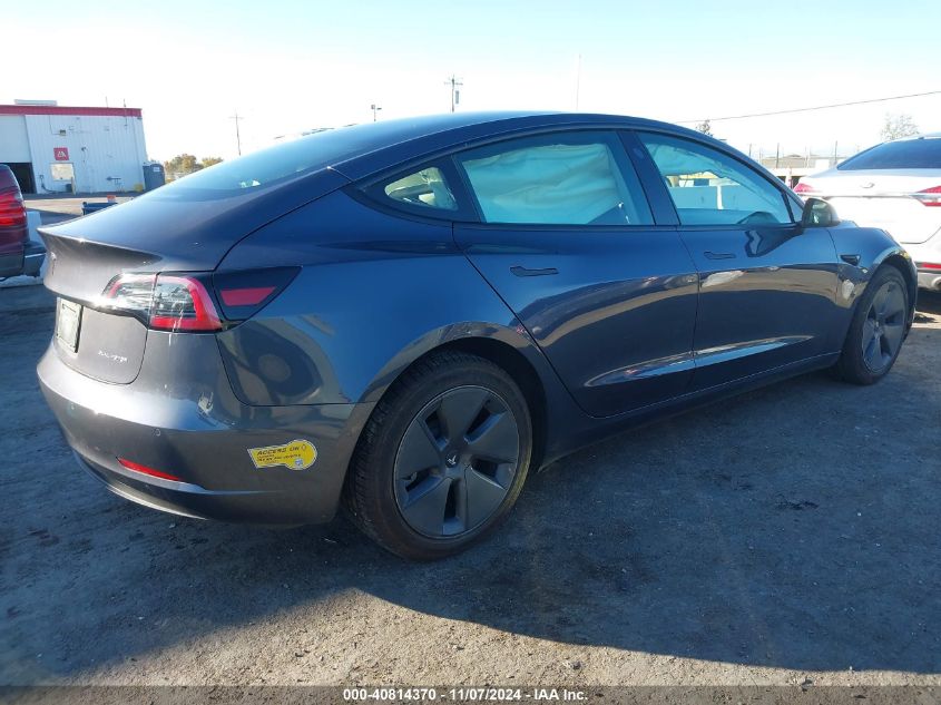 VIN 5YJ3E1EBXNF170518 2022 Tesla Model 3, Long Rang... no.4