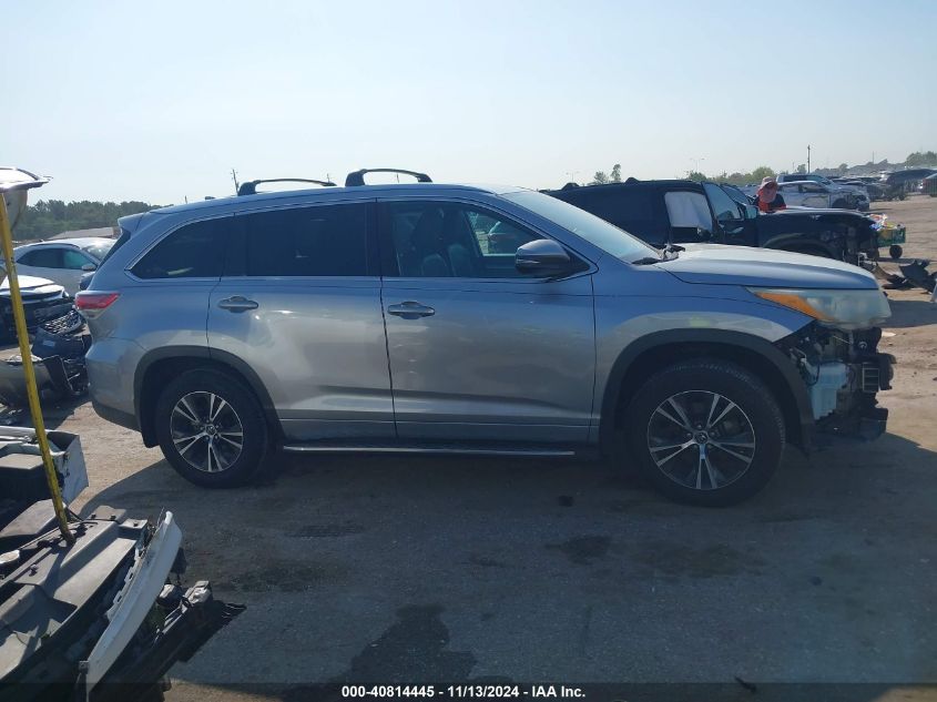 2016 Toyota Highlander Xle V6 VIN: 5TDKKRFHXGS142982 Lot: 40814445