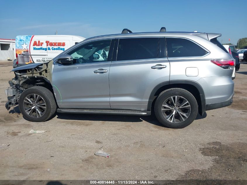 2016 Toyota Highlander Xle V6 VIN: 5TDKKRFHXGS142982 Lot: 40814445