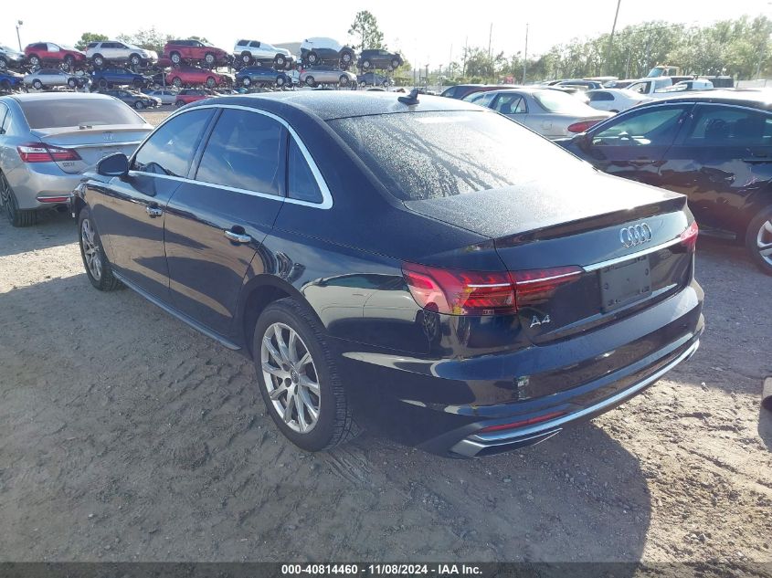 2020 Audi A4 Premium 40 Tfsi Front-Wheel Drive S Tronic VIN: WAUGMAF46LN010250 Lot: 40814460