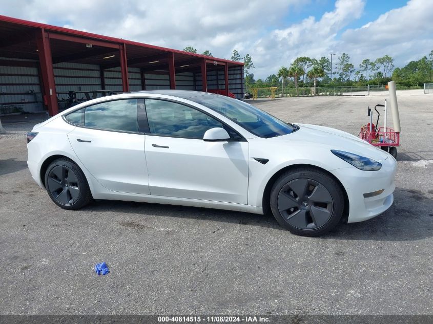 2021 Tesla Model 3 Standard Range Plus Rear-Wheel Drive VIN: 5YJ3E1EA8MF852111 Lot: 40814515