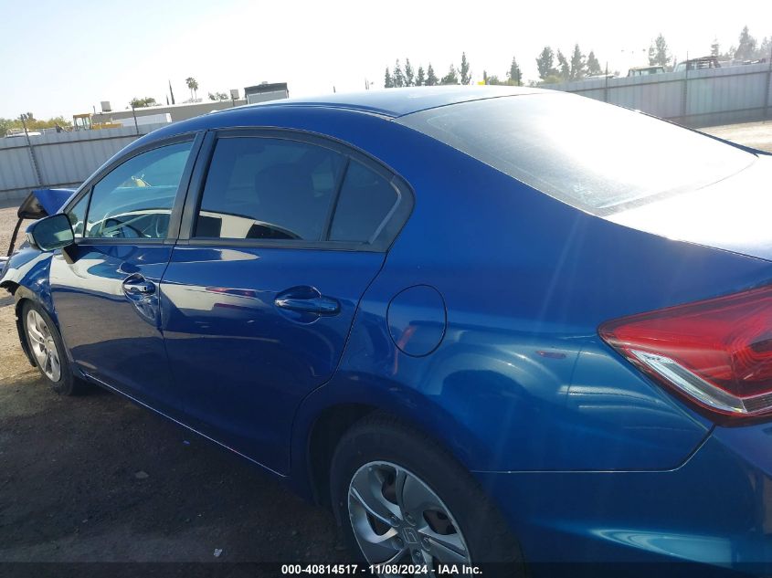 2014 Honda Civic Lx VIN: 19XFB2F58EE222853 Lot: 40814517