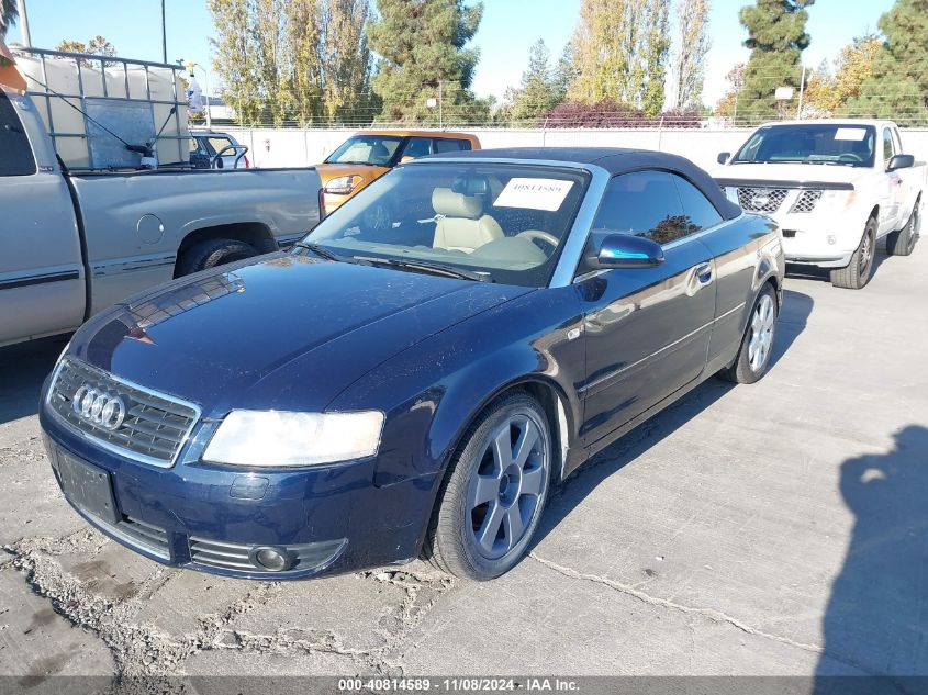 2006 Audi A4 3.0 VIN: WAUDT48H16K006586 Lot: 40814589