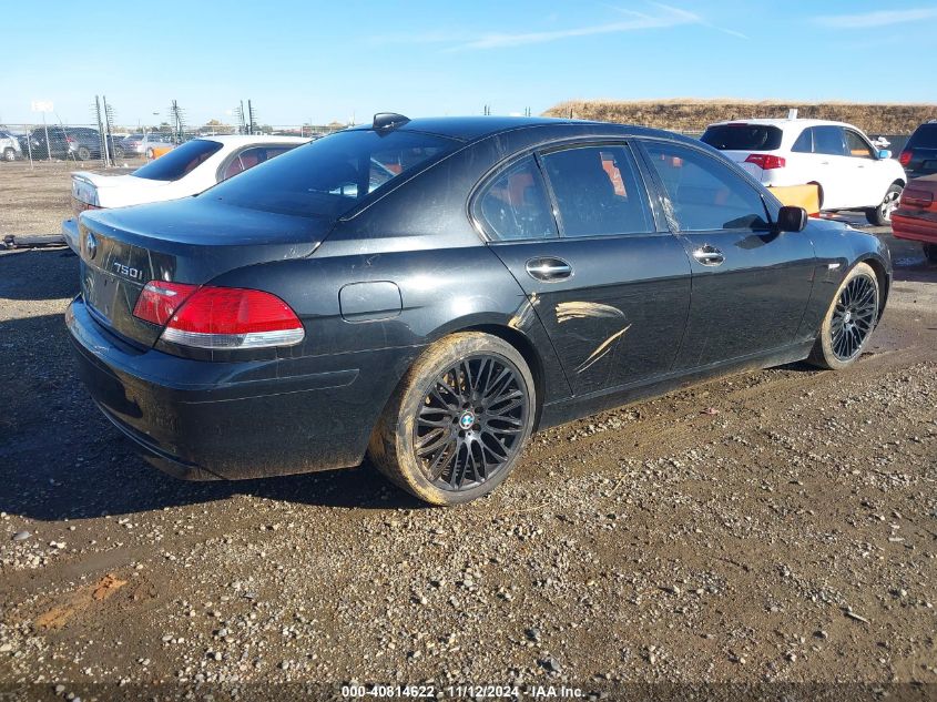 2007 BMW 750I VIN: WBAHL83547DT09180 Lot: 40814622