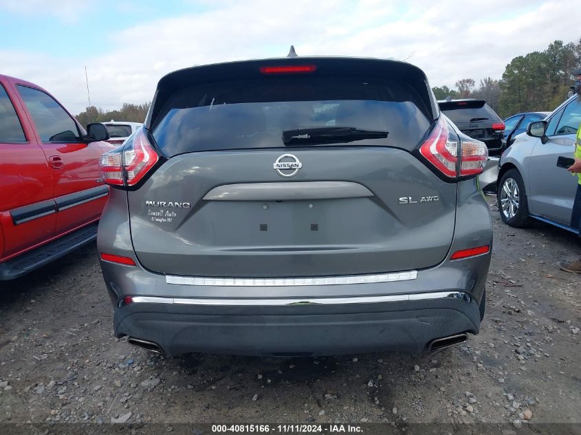 2017 Nissan Murano Sl VIN: 5N1AZ2MH2HN110239 Lot: 40815166