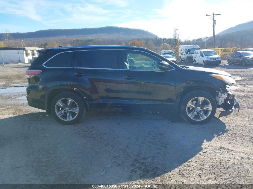 2015 Toyota Highlander Limited Platinum V6 VIN: 5TDDKRFH5FS124820 Lot: 40815356