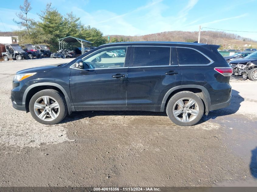 2015 Toyota Highlander Limited Platinum V6 VIN: 5TDDKRFH5FS124820 Lot: 40815356