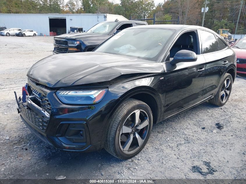 2023 Audi Q5 Sportback Prestige 45 Tfsi S Line Quattro S Tronic VIN: WA16AAFY7P2035265 Lot: 40815388