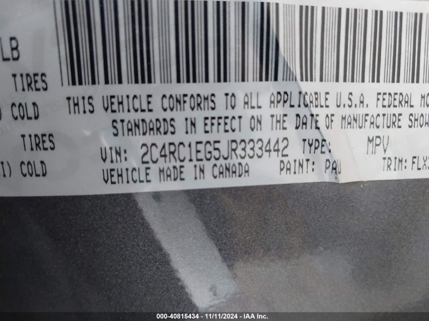 2018 CHRYSLER PACIFICA TOURING L PLUS - 2C4RC1EG5JR333442