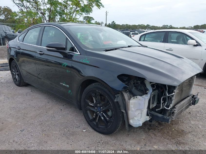 2019 Ford Fusion Hybrid Titanium VIN: 3FA6P0RU9KR200301 Lot: 40815486