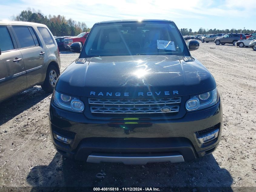 2016 Land Rover Range Rover Sport 3.0L V6 Supercharged Hse VIN: SALWR2VF0GA631630 Lot: 40815818