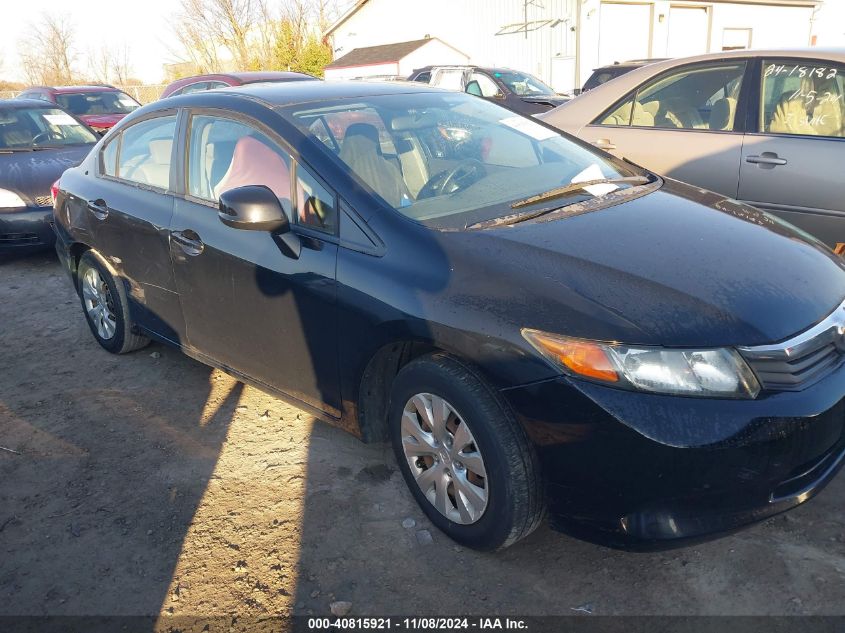 2012 Honda Civic Lx VIN: 19XFB2E59CE064764 Lot: 40815921