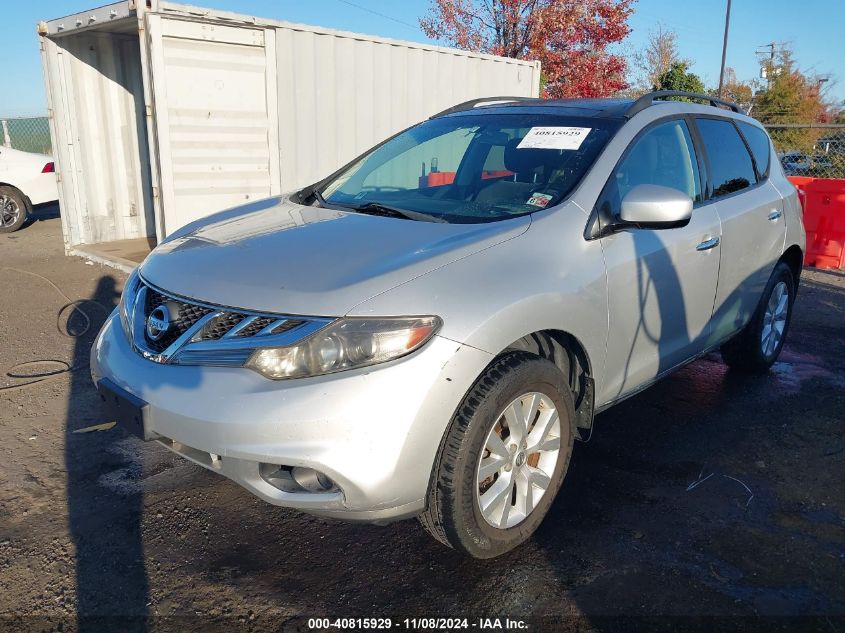 2011 Nissan Murano Sv VIN: JN8AZ1MW7BW174778 Lot: 40815929