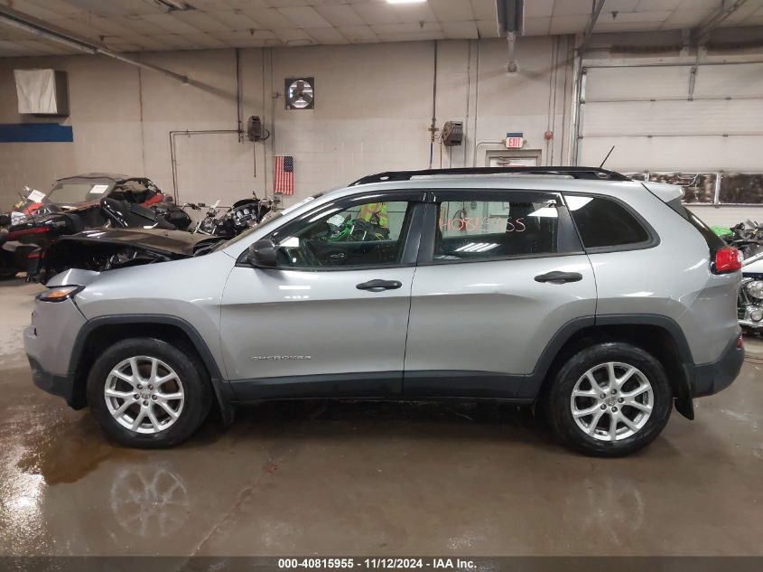 2016 Jeep Cherokee Sport VIN: 1C4PJMABXGW112055 Lot: 40815955