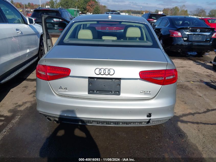 2014 Audi A4 2.0T Premium VIN: WAUFFAFL5EN025645 Lot: 40816093