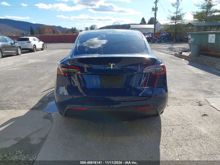 2021 Tesla Model Y Long Range Dual Motor All-Wheel Drive VIN: 5YJYGDEEXMF251609 Lot: 40816141