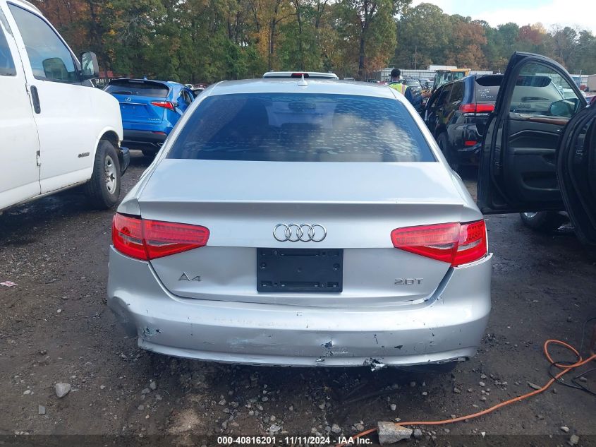 2013 Audi A4 2.0T Premium VIN: WAUAFAFL6DN018566 Lot: 40816201