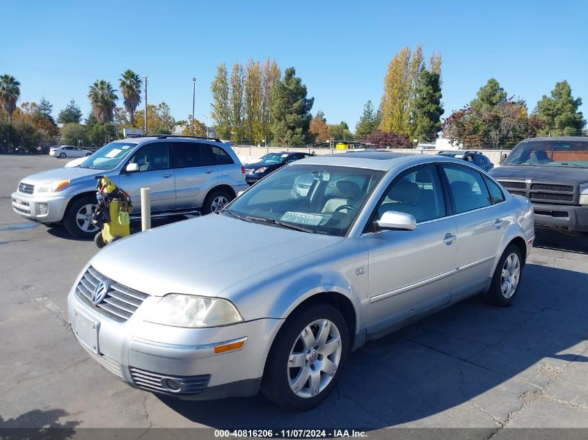 2002 Volkswagen Passat Glx VIN: WVWRH63B72P010387 Lot: 40816206