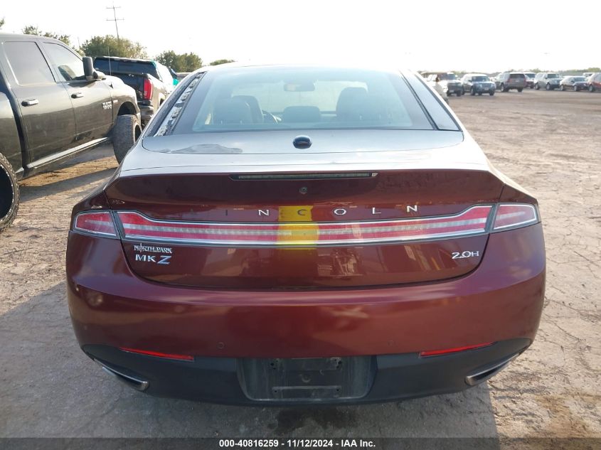 2016 Lincoln Mkz Hybrid VIN: 3LN6L2LU0GR630666 Lot: 40816259