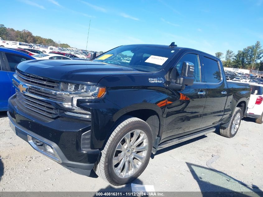 2021 Chevrolet Silverado 1500 4Wd Standard Bed High Country VIN: 3GCUYHET8MG215560 Lot: 40816311