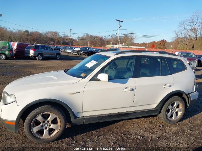 2007 BMW X3 3.0Si VIN: WBXPC93477WJ01197 Lot: 40816321