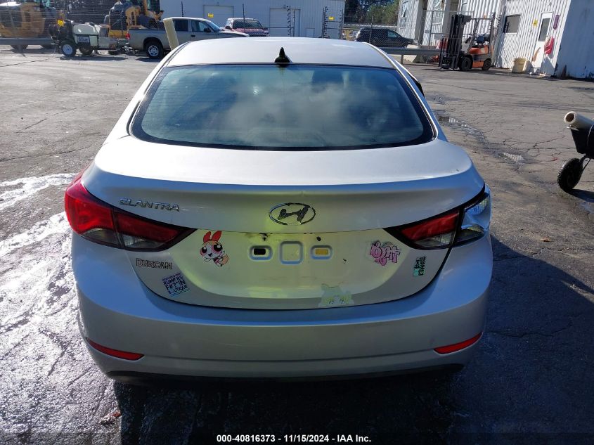 2016 Hyundai Elantra Se VIN: 5NPDH4AE3GH665872 Lot: 40816373