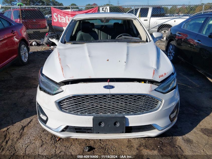 2019 Ford Fusion Hybrid Titanium VIN: 3FA6P0RUXKR121137 Lot: 40816400