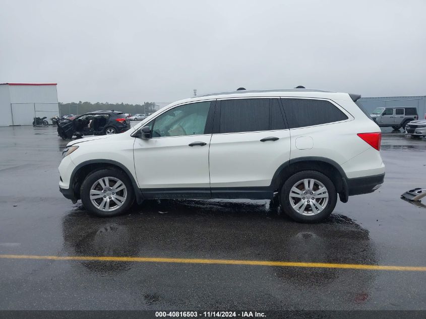 2017 Honda Pilot Lx VIN: 5FNYF5H13HB033843 Lot: 40816503