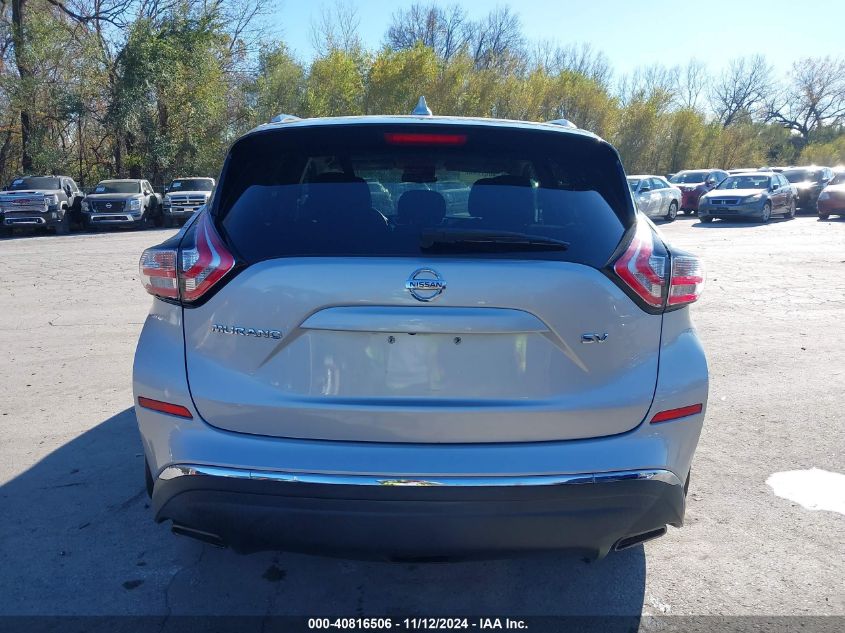 2016 Nissan Murano Sv VIN: 5N1AZ2MGXGN157279 Lot: 40816506