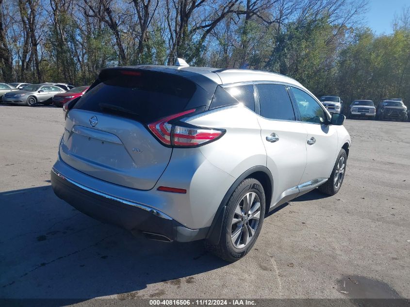 2016 Nissan Murano Sv VIN: 5N1AZ2MGXGN157279 Lot: 40816506