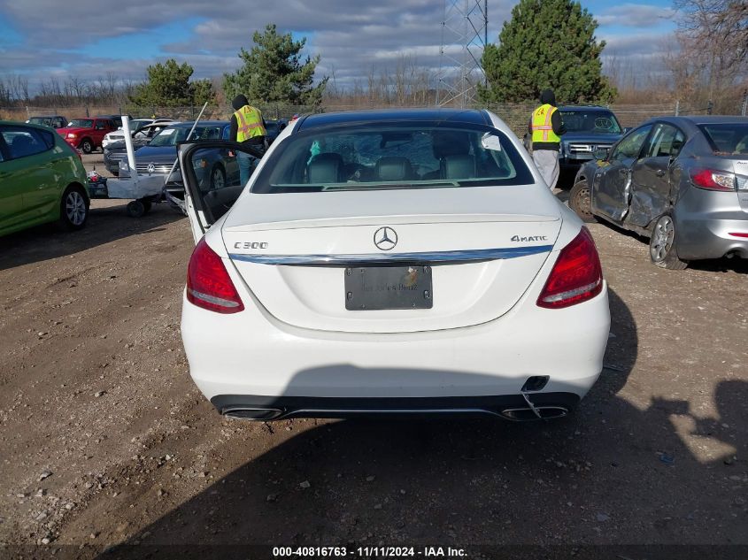 2015 Mercedes-Benz C 300 4Matic/Luxury 4Matic/Sport 4Matic VIN: 55SWF4KB3FU067358 Lot: 40816763