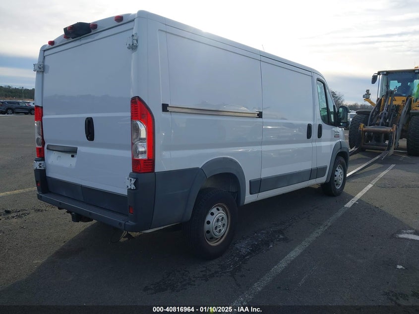 Vin: 3c6trvag1je150310, lot: 41306541, ram promaster 1500 low roof 136 wb 20184
