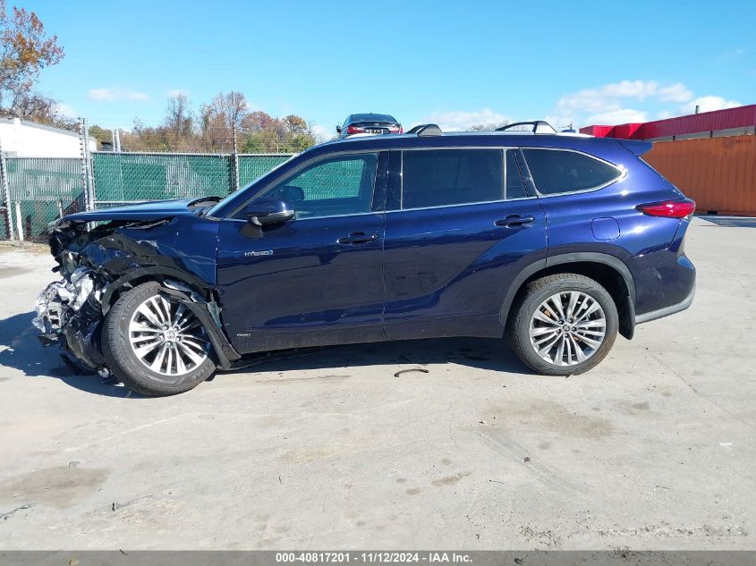 2021 Toyota Highlander Hybrid Platinum VIN: 5TDEBRCH1MS015793 Lot: 40817201