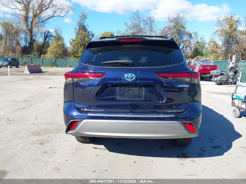 2021 Toyota Highlander Hybrid Platinum VIN: 5TDEBRCH1MS015793 Lot: 40817201