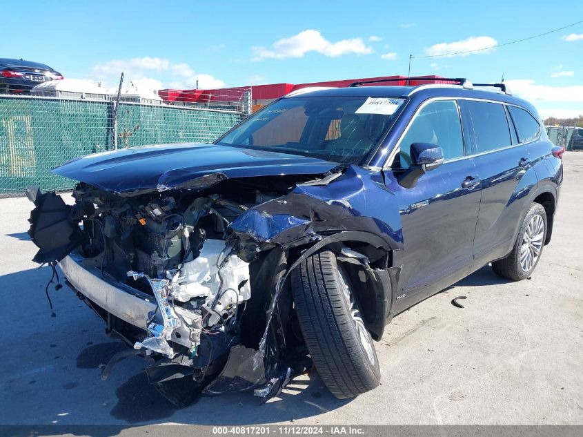 2021 Toyota Highlander Hybrid Platinum VIN: 5TDEBRCH1MS015793 Lot: 40817201