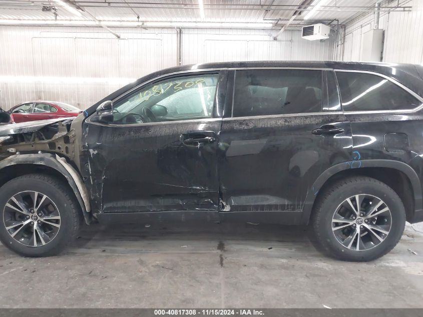 2019 Toyota Highlander Le VIN: 5TDZZRFH9KS304166 Lot: 40817308