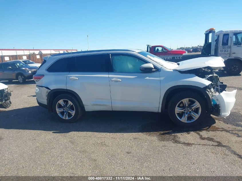 2016 Toyota Highlander Limited V6 VIN: 5TDDKRFH7GS292704 Lot: 40817332