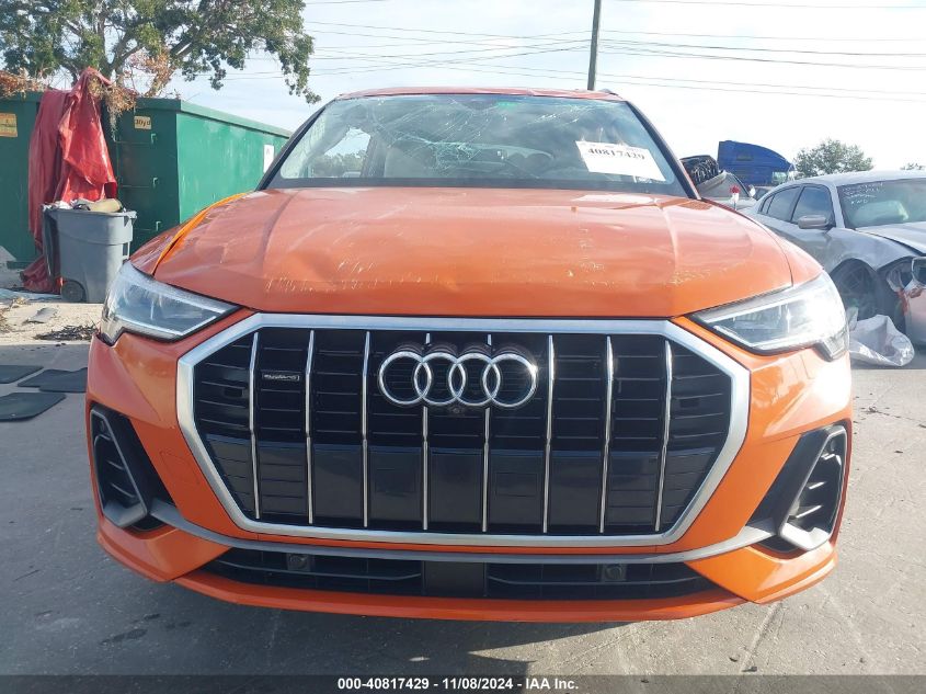 2021 Audi Q3 Premium Plus 45 Tfsi S Line Quattro Tiptronic VIN: WA1EECF36M1100673 Lot: 40817429